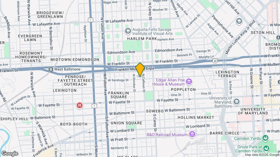 1402 W Saratoga St Map and Location Details