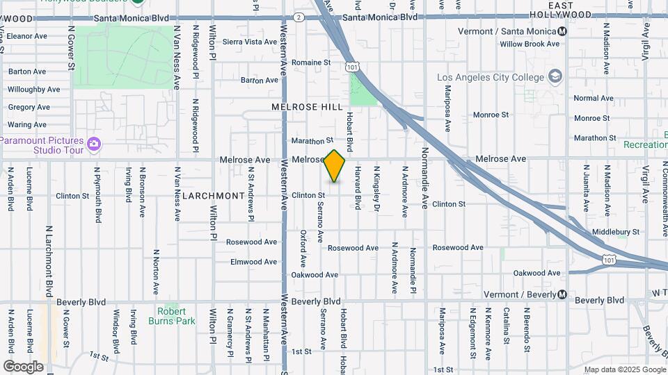 611 N Hobart Blvd Mapa y Detalles de la Ubicación