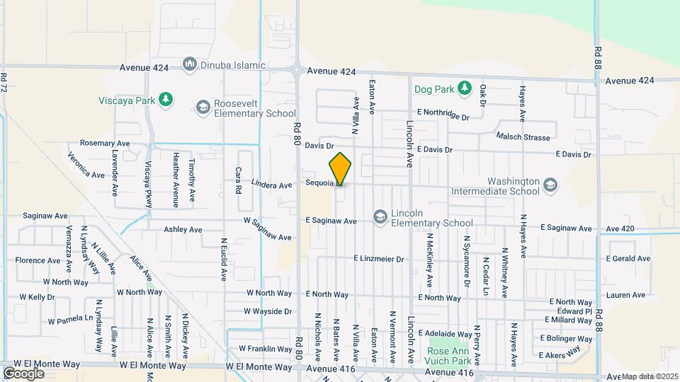 1070 N Bates Ave Map and Location Details