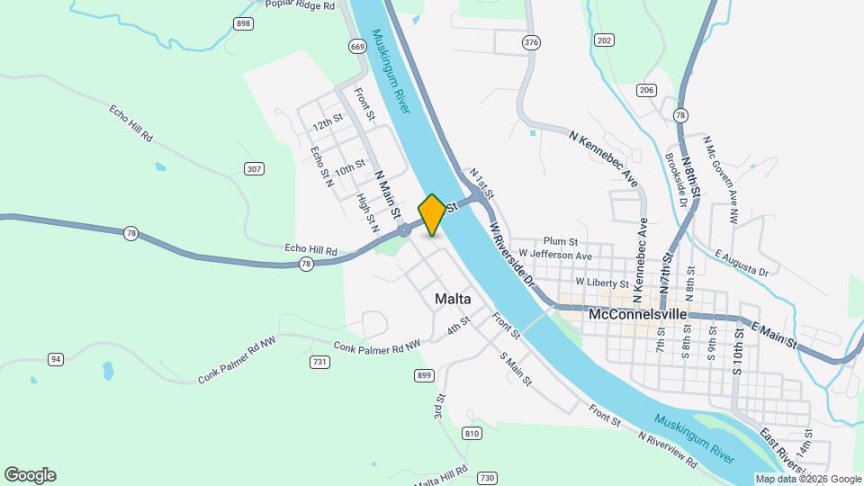 620 N Main St Map and Location Details