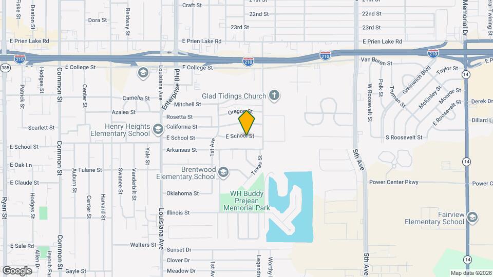 1600 E School St Map and Location Details