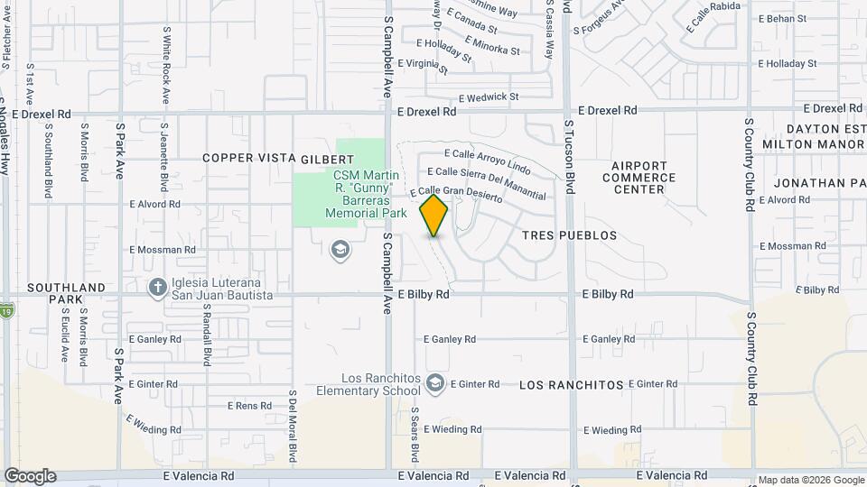 5998 S Avenida Las Monjas Map and Location Details