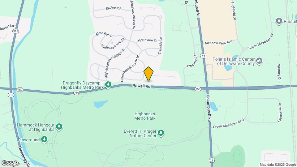 386 W Powell Rd Map and Location Details