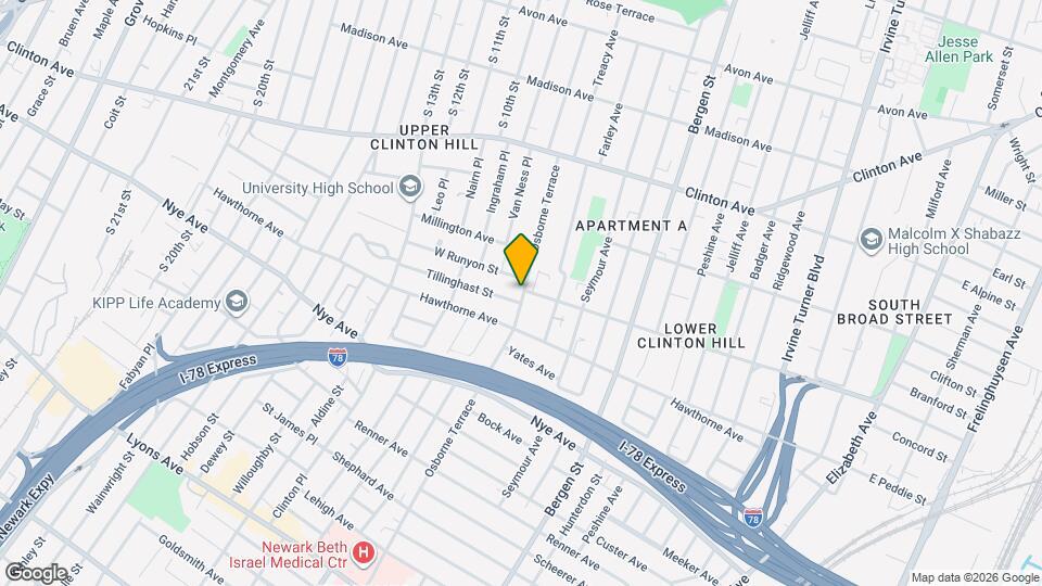 121 Osborne Terrace Mapa y Detalles de la Ubicación