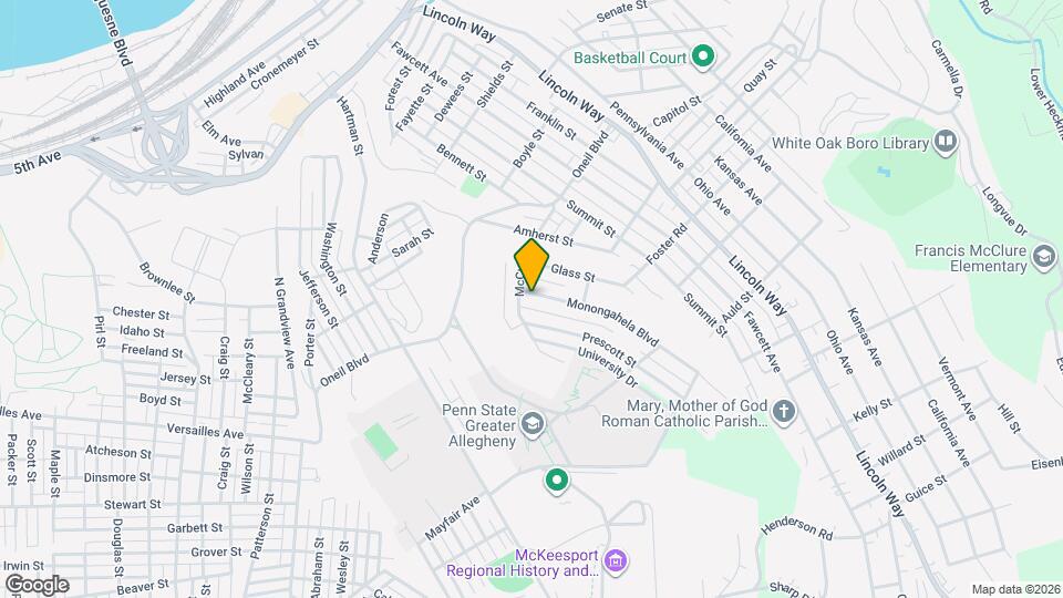 1104 Monongahela Blvd, Unit O-129 Mapa y Detalles de la Ubicación