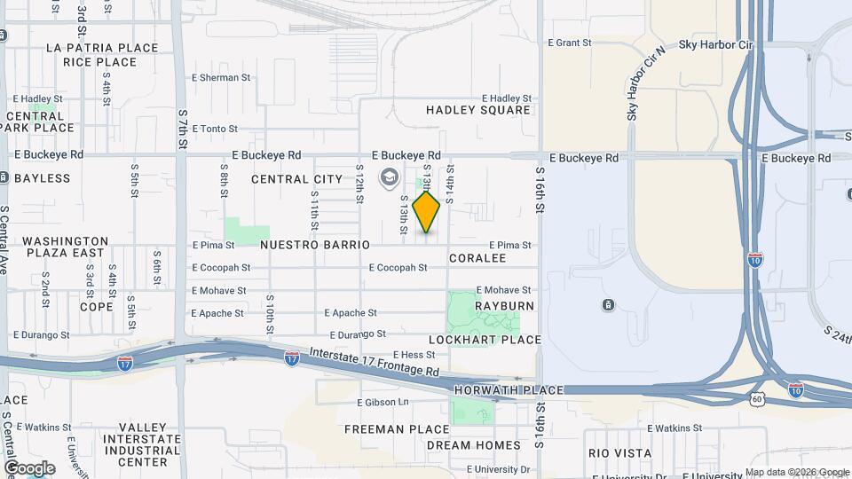 1444 S 13th Pl Map and Location Details