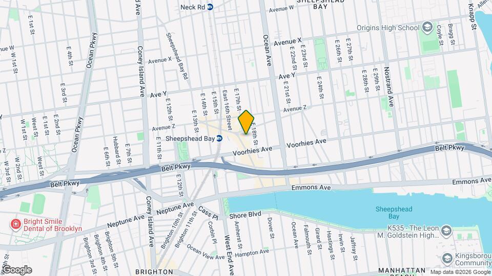 1637 Sheepshead Bay Rd Mapa y Detalles de la Ubicación