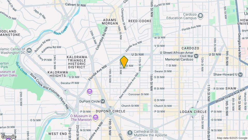 1771 Swann St NW Mapa y Detalles de la Ubicación