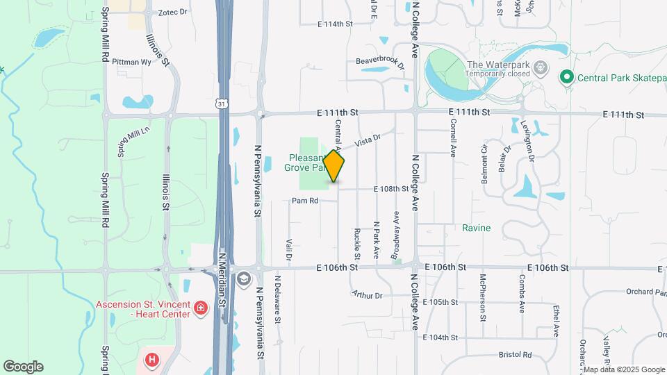 10802 Central Ave, Unit 10802 Central Ave Carmel Map and Location Details