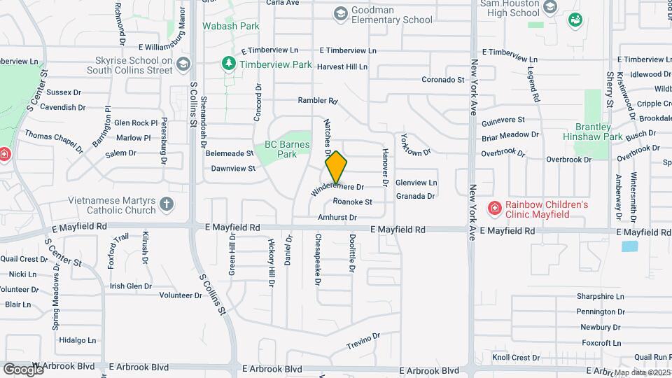 1406 Winderemere Dr Map and Location Details