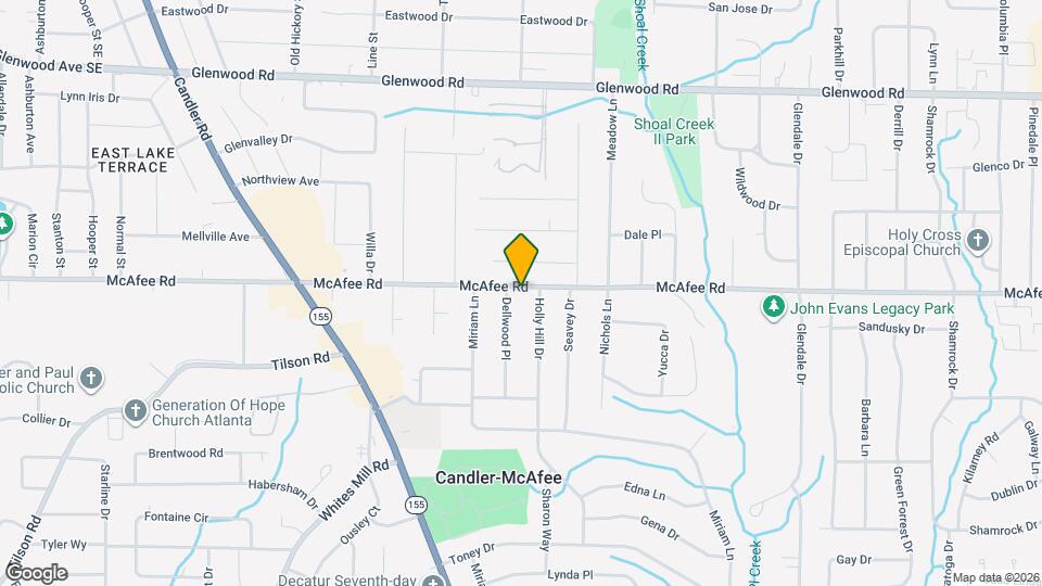 2823 McAfee Rd Map and Location Details