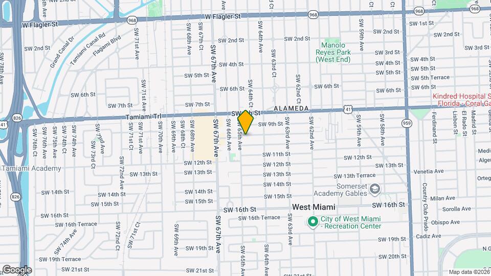 6476 SW 10th St Map and Location Details