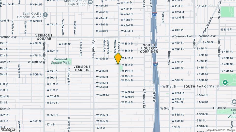 4801 S Hoover St Map and Location Details