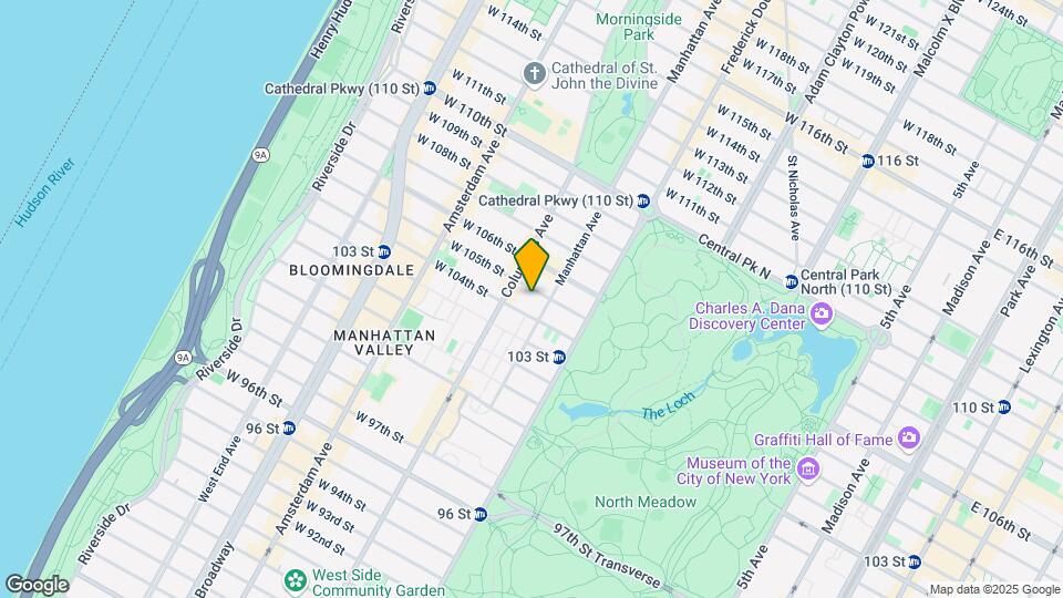 56 W 105th St Map and Location Details