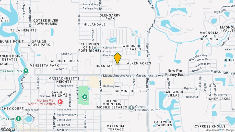 7039 Aurora Dr Map and Location Details