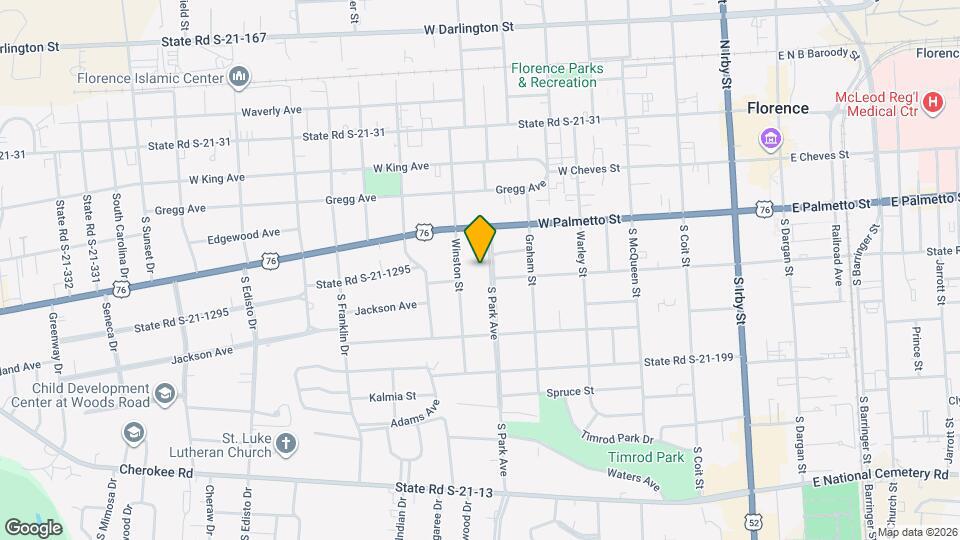 321 S Park Ave Map and Location Details