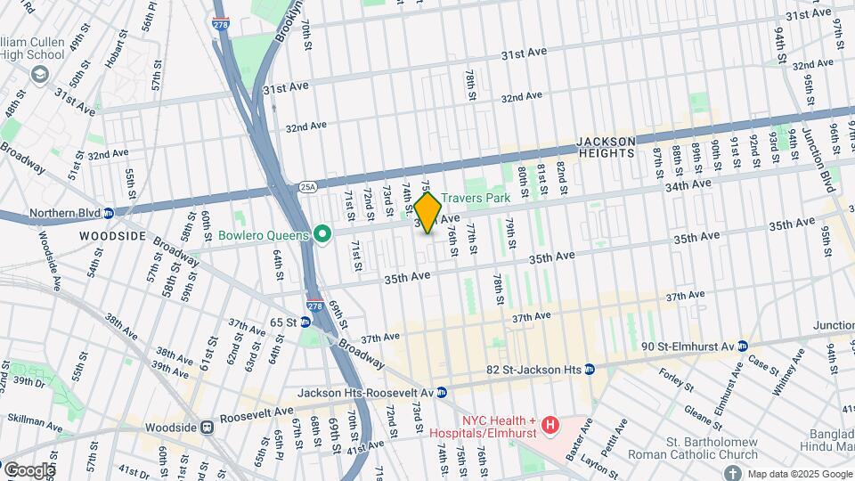 34-20 75th St Mapa y Detalles de la Ubicación