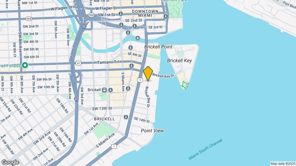 950 Brickell Bay Dr, Unit 1109 Map and Location Details