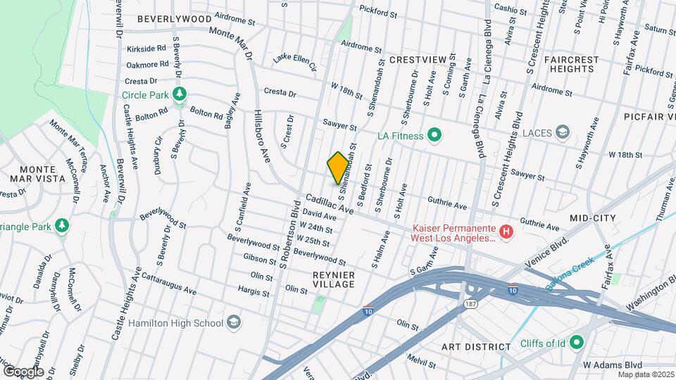 2017 S Shenandoah St Map and Location Details