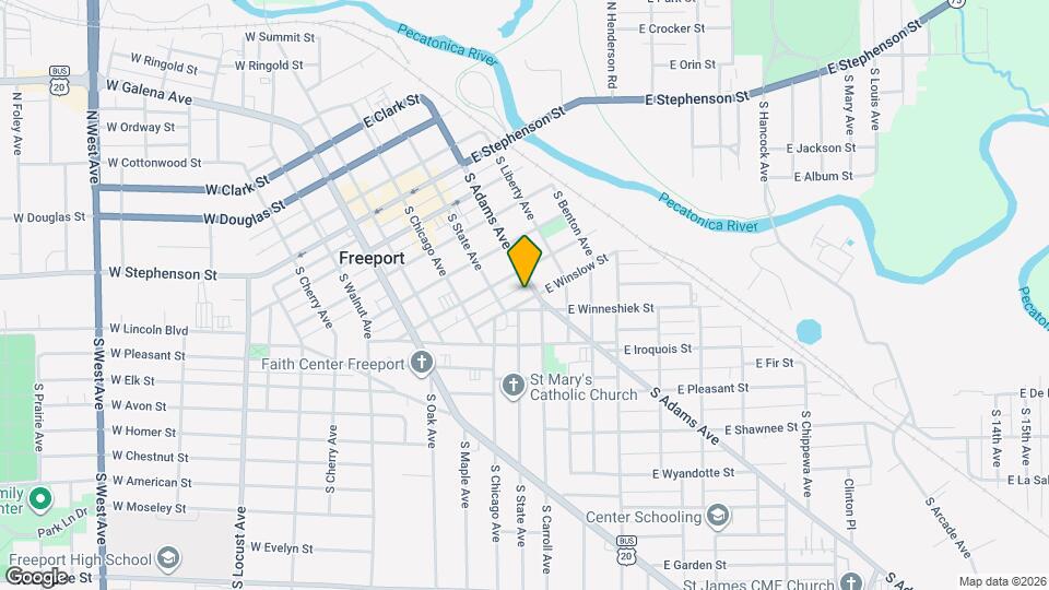 420 S Adams Ave Map and Location Details