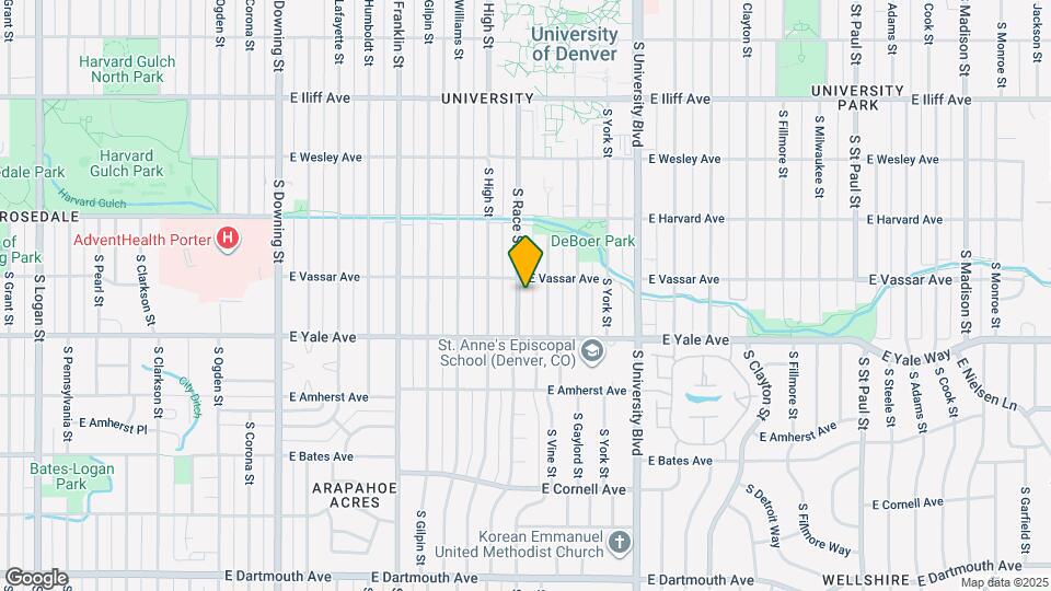 2624 S Race St Map and Location Details