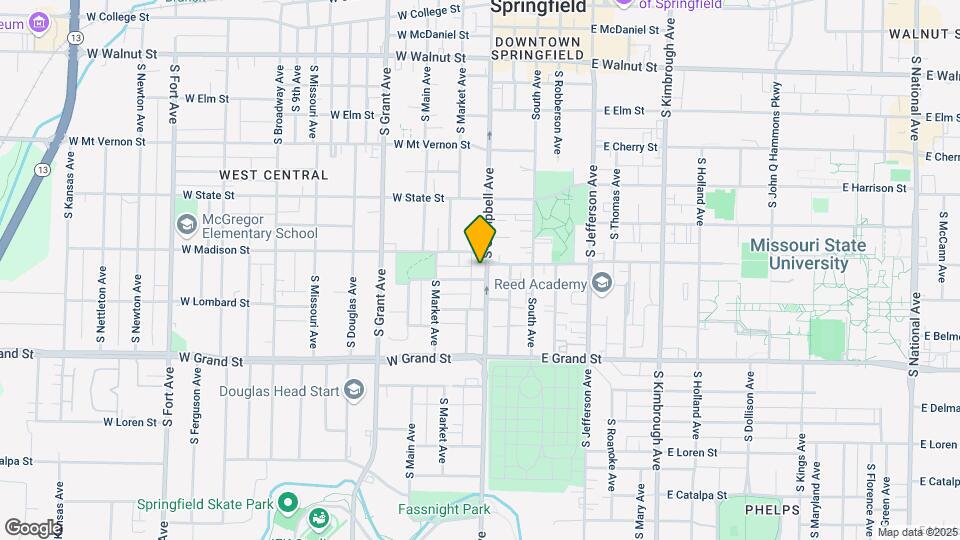 821 S Campbell Ave Map and Location Details