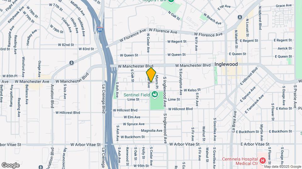 334 S Cedar Ave Map and Location Details