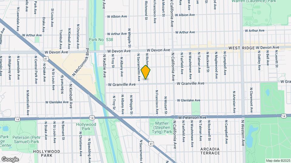 6206 N Richmond St Map and Location Details