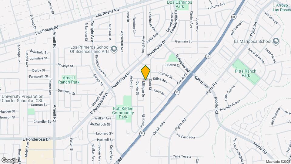 1272 Milligan Dr Map and Location Details