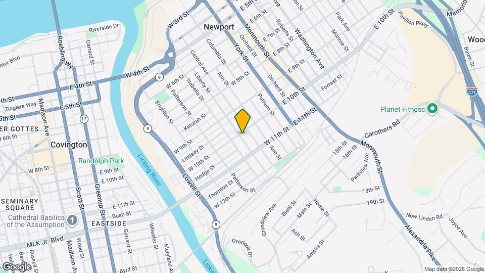 1005 Liberty St Map and Location Details