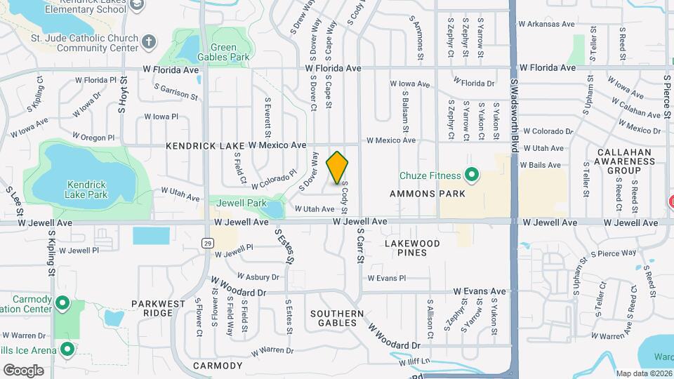 8543 W Colorado Pl, Unit 1-Bedroom By Jewell Park Map and Location Details