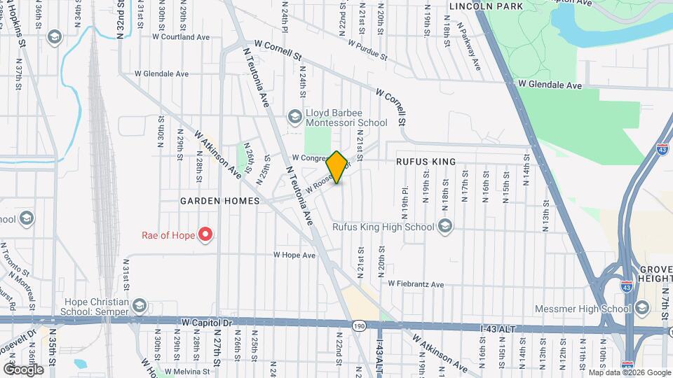 4313 N 22nd St Mapa y Detalles de la Ubicación