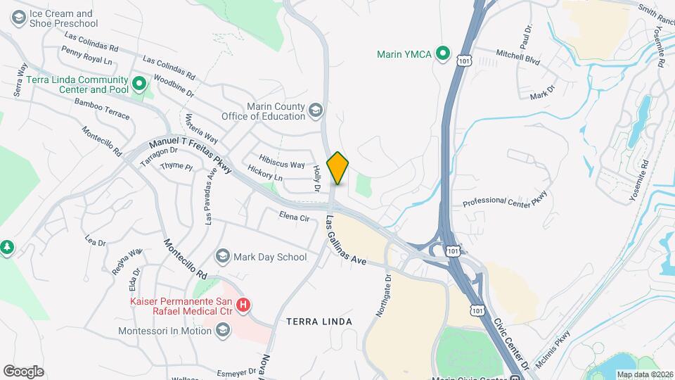 1012 Las Gallinas Ave Map and Location Details