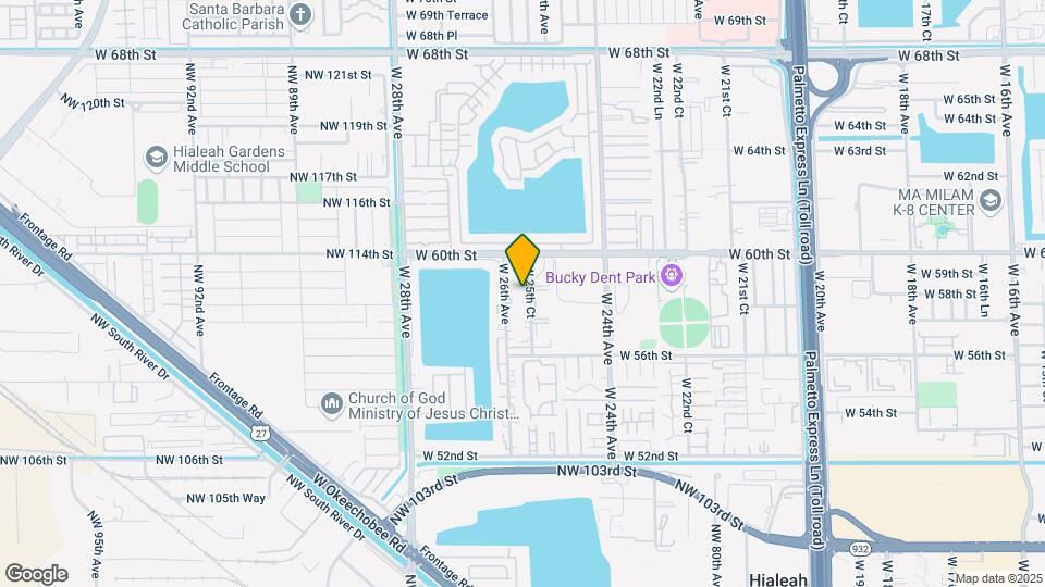 5850 W 25th Ct Map and Location Details