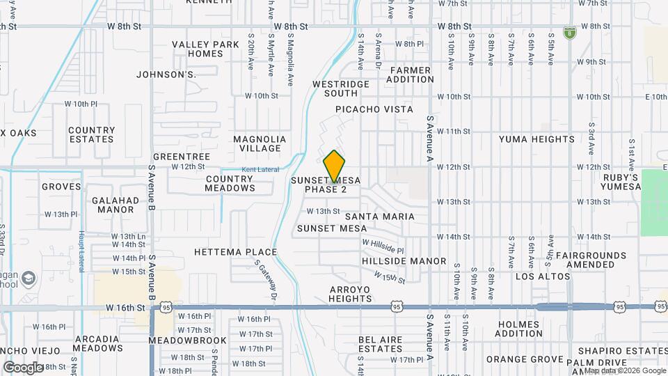 1543 W 12th Ln Map and Location Details