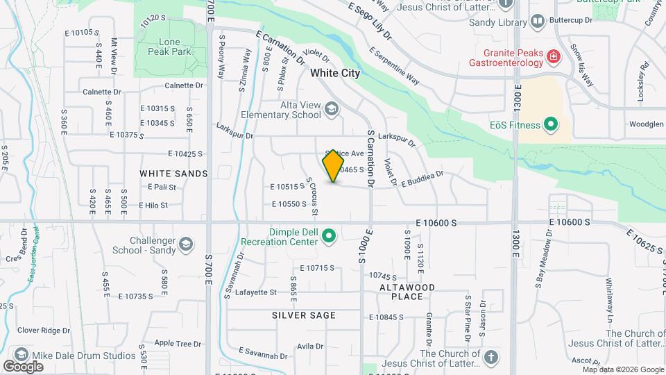 940 E Buddlea Dr Map and Location Details