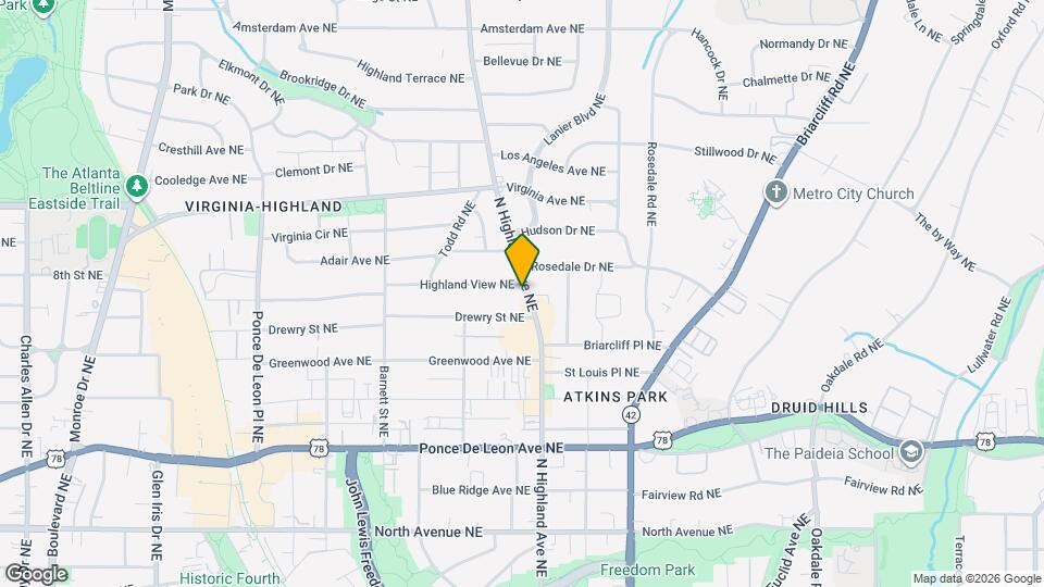 890 N Highland Ave NE Map and Location Details