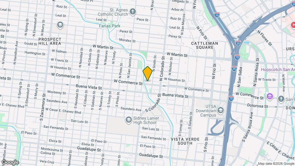 1615 W Commerce St Map and Location Details