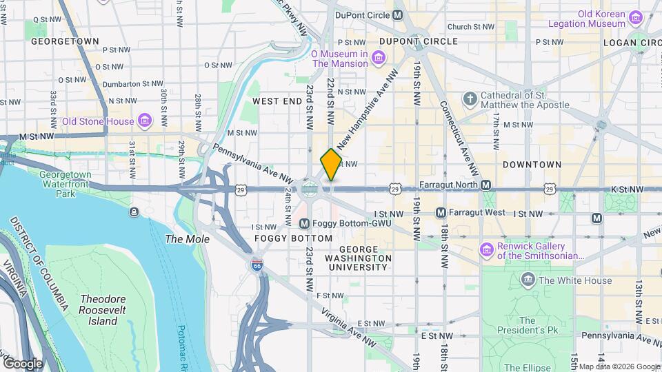 2201 K St NW Map and Location Details