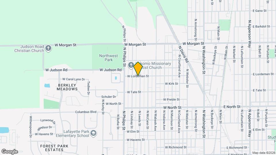 1115 W Lordeman St Map and Location Details