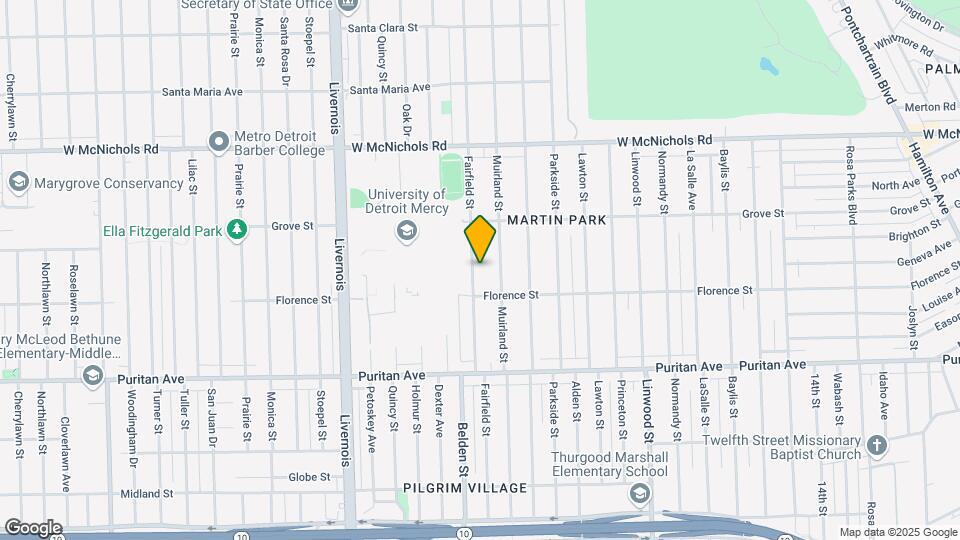 16554 Fairfield St Mapa y Detalles de la Ubicación