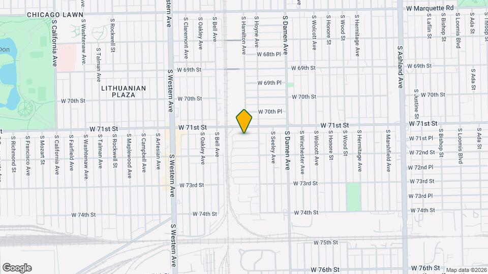 2130 W 71st Pl Mapa y Detalles de la Ubicación