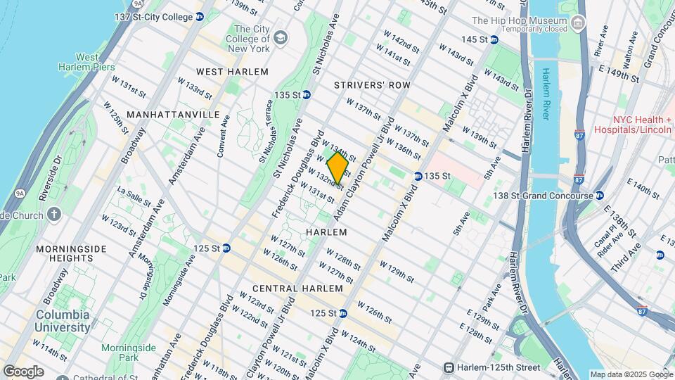 206 W 132nd St Map and Location Details
