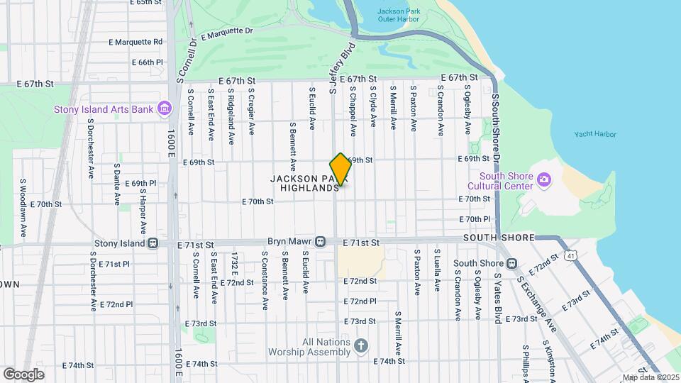 6947 S Jeffery Blvd Map and Location Details
