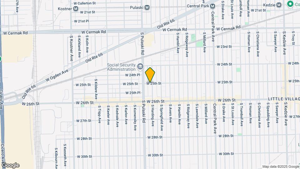 2500 S Harding Ave Mapa y Detalles de la Ubicación