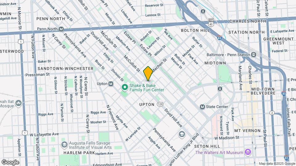 1520 McCulloh St Map and Location Details