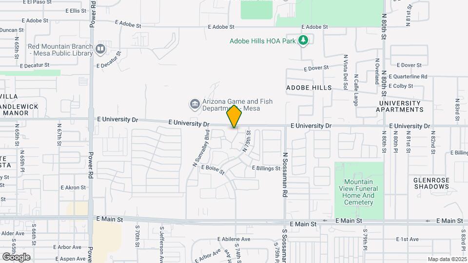 7353 E University Dr Map and Location Details