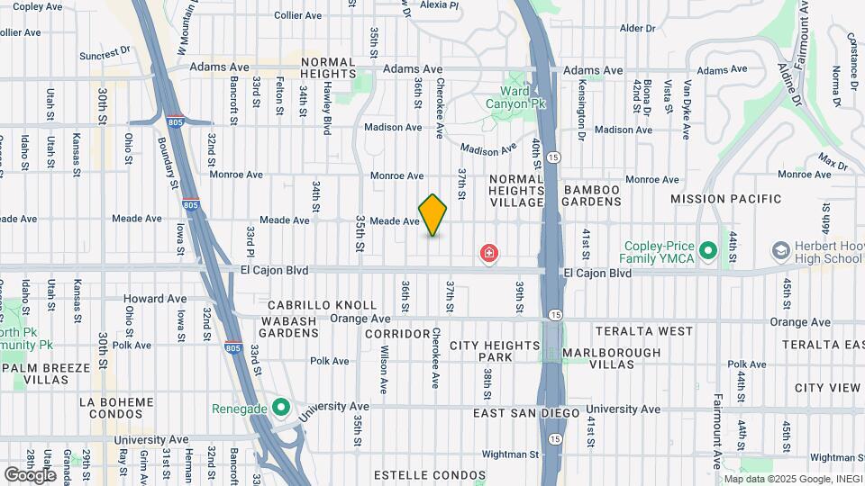 4349 Cherokee Ave Map and Location Details