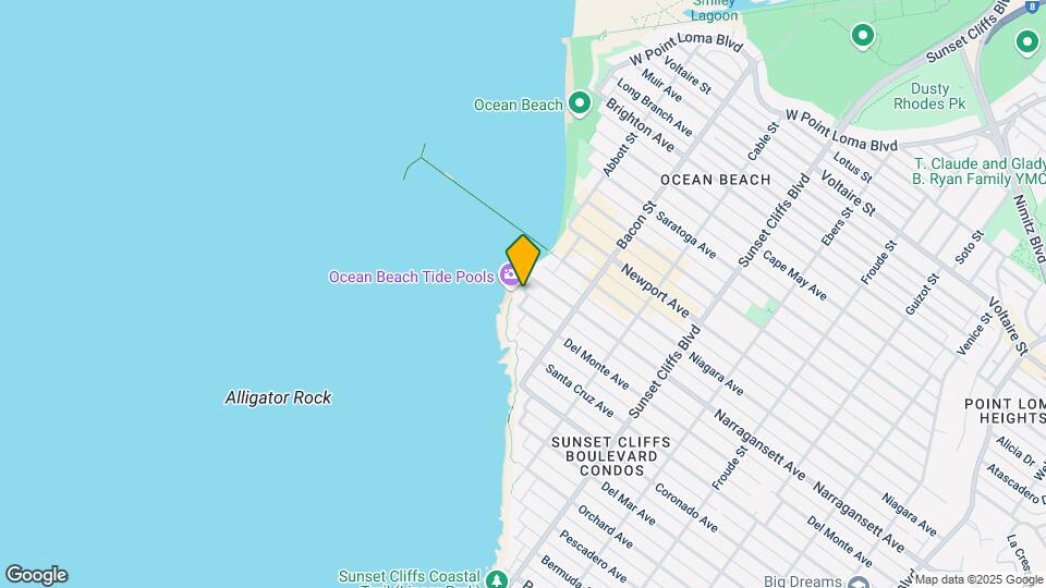 Ocean Front Vacation Rentals Map and Location Details