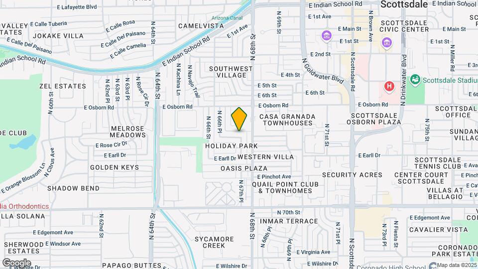 6726 E Monterey Way Map and Location Details